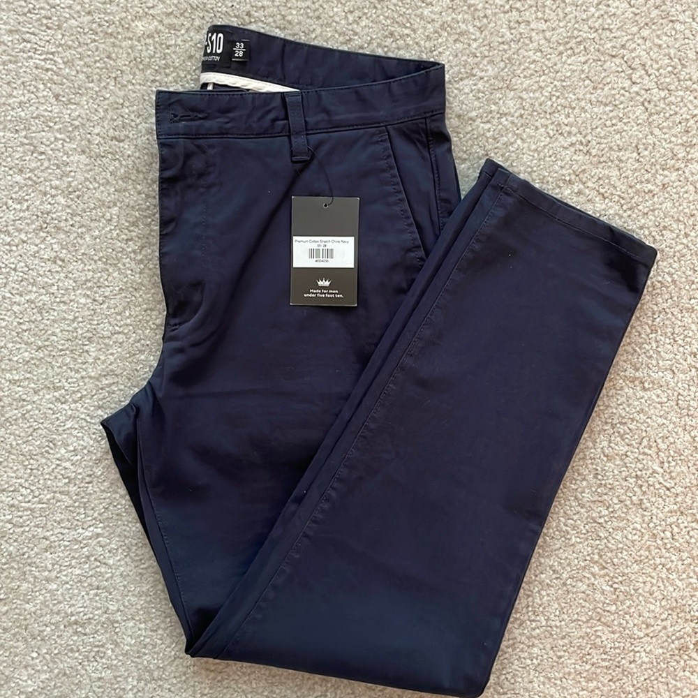 NWT Under 510 Navy Chino 33/28